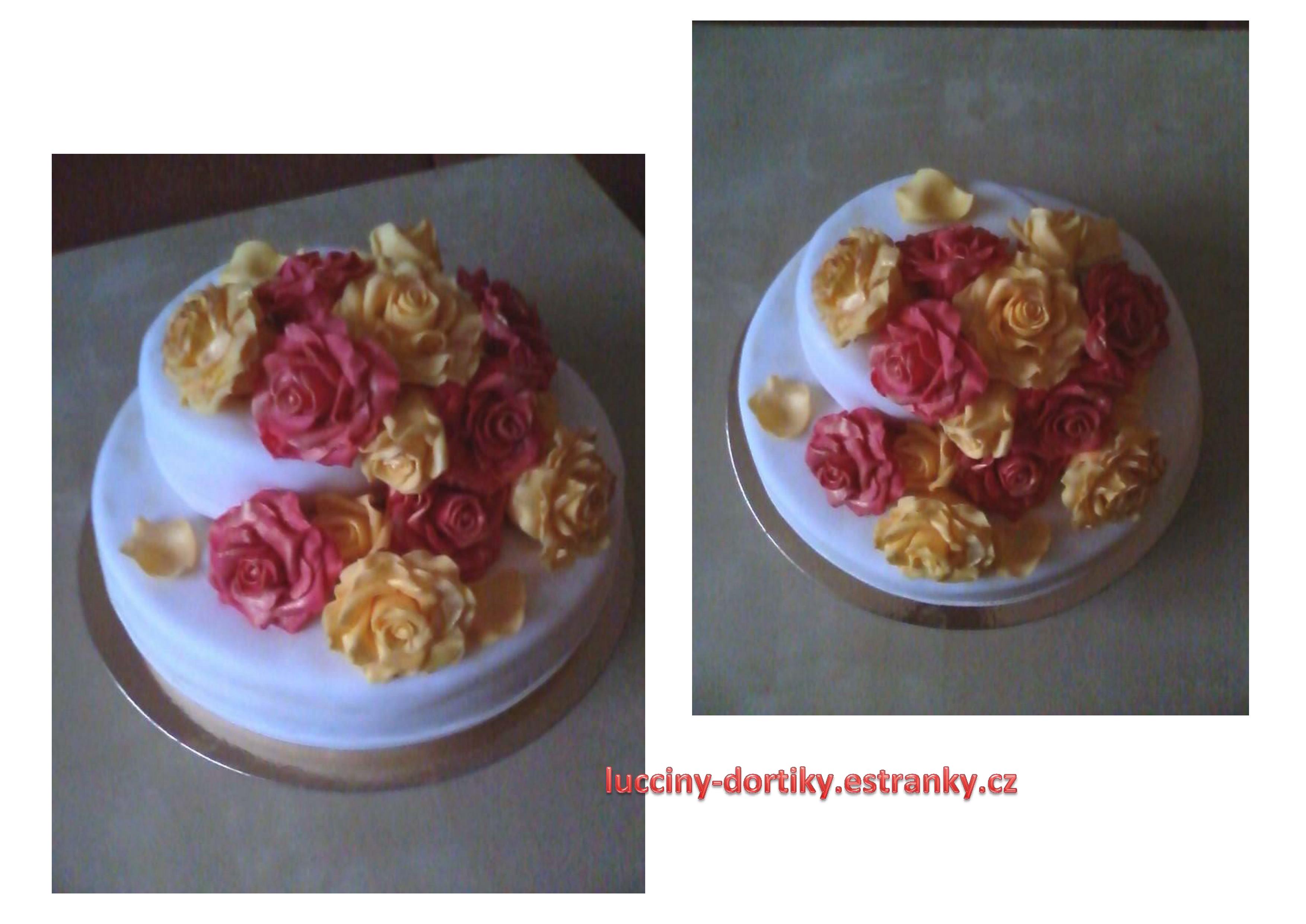 Čokoládový dort - Růže